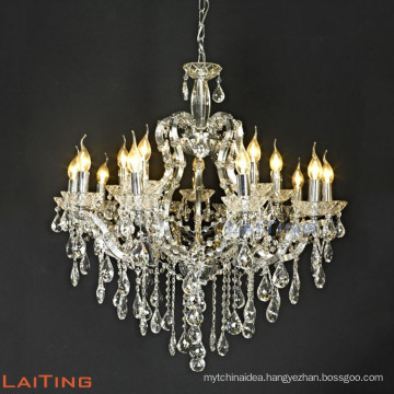 Hotel gold crystal chandelier big candle chandelier antique images for lobby 85160